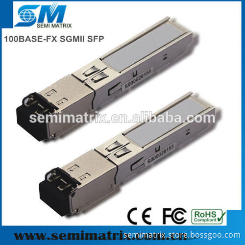 100BASE-FX 2km Spring-Latch SGMII SFP Optical Transceiver Module